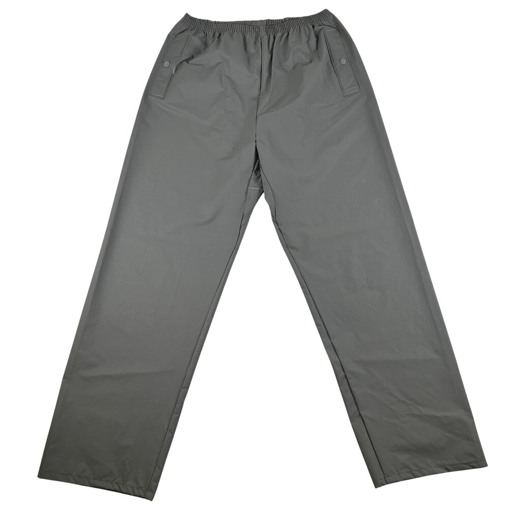Vtg Browning Rain Pants Mens Medium PVC Nylon Elastic Waist Waterproof Hunting
